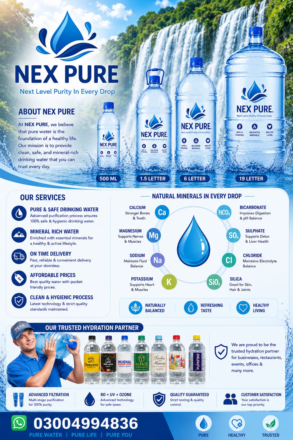 NEX PURE 500ml bottled water