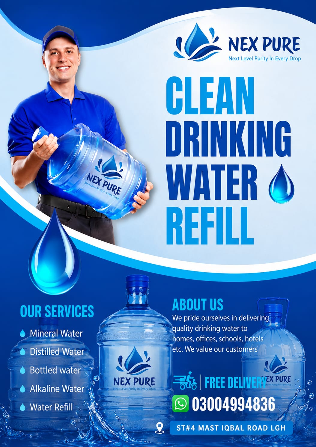 NEX PURE 19L drinking water refill